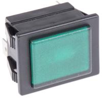 c0480alnah Arcolectric (Bulgin) Ltd 0480 Series Green Neon Panel Mount Indicator, 250V, 30 x 22.1mm Mounting Hole Size, Solder Tab