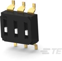 eds03sgrntr04q TE Connectivity 3 Way Surface Mount DIP Switch SPST, Recessed Actuator