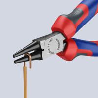 22-02-140 Knipex Round Nose Pliers, 140 mm Overall, Pointed, Straight Tip, 28mm Jaw