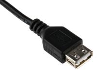 182-8487 RS PRO USB 2.0, Male USB A to Female USB A, 120mm
