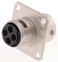ut00104sh6 Souriau Sunbank by Eaton, UTO 4 Way Wall Mount MIL Spec Circular Connector Receptacle, Socket Contacts,Shell Size 10,