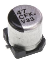 eeefk1c470ur Panasonic 47μF Aluminium Electrolytic Aluminium Electrolytic Capacitor 16V dc, Surface Mount - EEEFK1C470UR