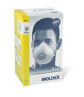 310501  Moldex White EVA, Natural Rubber, Polyester, Polyethylene, Polyproplyene Face Mask for Construction, M/L