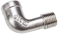 499-3300 RS PRO Stainless Steel Pipe Fitting, 90° Circular Elbow, Female G 1/4in x Male G 1/4in