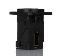 257-6704 RS PRO 35 x 26 x 31 mm 19 Way Female Right Angle Feedthrough HDMI Connector