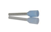 157-1200 RS PRO Insulated Crimp Bootlace Ferrule, 8mm Pin Length, 0.8mm Pin Diameter, 0.25mm² Wire Size, Light Blue