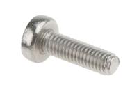 528-744 RS PRO Pozi M3 Pan A2 304 Stainless Steel Machine Screws DIN 7985 x 10.0mm