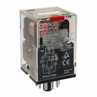 mks3pi-5-230vac Omron Plug In Power Relay, 230V ac Coil, 10A Switching Current, 3PDT