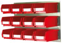 771-9196 RS PRO PP Storage Bin, 165mm x 100mm x 75mm, Red