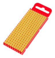 561-01644-wic1-4-pa66-ye HellermannTyton WIC1 Snap On Cable Markers, Yellow, Pre-printed "4", 2 → 2.8mm Cable, 561-01644 WIC1-4-PA66-YE