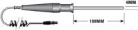 204-8386 RS PRO PT100 Domed General Purpose Temperature Probe, 100mm Length, 4mm Diameter, 500 °C Max