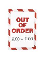 4945132 Durable MagneticDURAFRAME® MAGNETIC SECURITY Red/White A4 Metal Information Frame, 4.5mm Height, 236mm Width