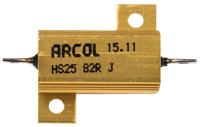 hs25-82r-j Arcol, 82Ω 25W Wire Wound Chassis Mount Resistor HS25 82R J ±5%