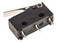 db1c-c1lb ZF Short Lever Micro Switch, Through Hole Terminal, 6 A @ 250 V ac, SPDT