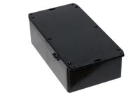 1591esflbk Hammond 1591 Series Black ABS Enclosure, IP54, Flanged, Black Lid, 191 x 110 x 57mm