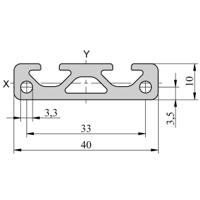264-7874 RS PRO Silver Aluminium, Anodized Profile Strut, 40 x 10 mm, 5mm Groove, 1m Length