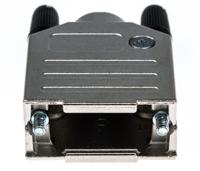 amet-09-rs ASSMANN WSW AMET Series Zinc D Sub Backshell, 9 Way, Strain Relief