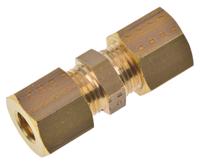 0106-06-00 Legris Brass Pipe Fitting, Straight Compression Union, Female to Female 6mm