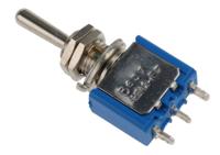 5637a APEM Toggle Switch, Panel Mount, (On)-Off-(On), SPST, Solder Terminal