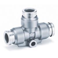 kqb2t04-00 SMC KQB2 Series Union Tee, Push In 4 mm to Push In 4 mm, Tube-to-Tube Connection Style, KQB2T04-00