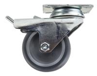 1977pjo075p50 Tente Braked Swivel Castor Wheel, 80kg Capacity, 75mm Wheel