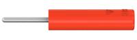 230240-22 Staubli Red, Male to Female Test Connector Adapter With Brass contacts and Nickel Plated - Socket Size: 4mm