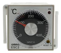 e5c2-r40k-100-240vac-0-400 Omron E5C2 Panel Mount, Din-Rail Removable Socket On/Off Temperature Controller, 48 x 48 (1/16 DIN)mm 1 Input, 1 Output