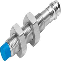 sien-m8nb-po-s-l Festo Inductive Threaded Barrel Proximity Sensor, M8, 2.5 mm Detection, PNP NC, 10 → 30 V dc