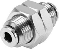 npqh-h-q6-e-p10 Festo Bulkhead Tube-to-Tube Adaptor, Push In 6 mm to Push In 6 mm, Tube-to-Tube Connection Style, 578300