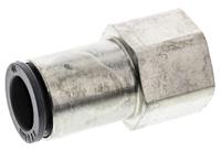 3114-10-17 Legris LF3000 Series Straight Threaded Adaptor, G 3/8 Female to Push In 10 mm, Threaded-to-Tube Connection Style