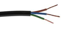 535-985 RS PRO 3183Y 1 mm² 3 Core Power Cable, H05VV-F, Black PVC, 100m