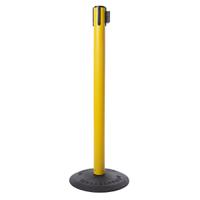 875t-35-yc Tensator Black & Yellow Plastic Retractable Barrier, 2.3m, Yellow/Black Tape