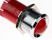 212-064 RS PRO Red Panel Mount Indicator, 48 → 65V dc, 22mm Mounting Hole Size