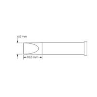 gt6-ch0060s Metcal GT6-CH0060S 6.0 x 10 mm Chisel Soldering Iron Tip for use with Soldering Iron