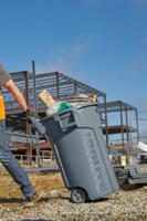 2131929 Rubbermaid Commercial Products Brute Wheeled 44gal Grey Polypropylene Waste Bin