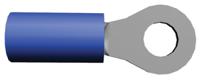 328527 TE Connectivity, PLASTI-GRIP Insulated Ring Terminal, M4 Stud Size, 1mm² to 2.6mm² Wire Size, Blue