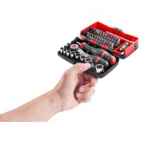 r360nanopb Facom 38-Piece Metric 1/4 in Standard Socket/Bit Set with Ratchet, 6 point