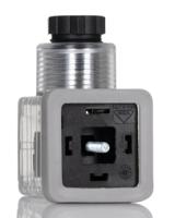 811-8323 RS PRO 3P+E DIN 43650 A, Female Solenoid Valve Connector with Indicator Light, 24 V dc Voltage