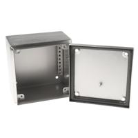 842-8327 RS PRO Unpainted Stainless Steel Terminal Box, IP66, 175 x 175 x 120mm