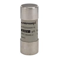 s201818 Mersen 16A Ceramic Cartridge Fuse, 22 x 58mm