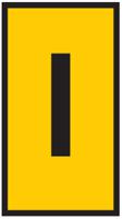 531-15094-hods50-i-pvc-ye HellermannTyton HODS50 Slide On Cable Marker, Black on Yellow, Pre-printed "I", 1.7 → 3.6mm Cable, 531-15094