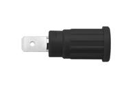 sepb-6453-ni-sw Schutzinger Black Female Banana Socket, 4 mm Connector, PC Pin Termination, 32A, 1000V, Nickel Plating