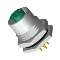 m12a-05pffp-sf8001 Amphenol Industrial Circular Connector, 5 Contacts, Panel, M12 Connector, Socket, Female, IP68, IP69K, M Series