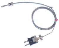 131-4763 RS PRO Type J Adjustable Bayonet Thermocouple 2m Length, 6mm Diameter → +350°C