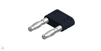 972267100 Hirschmann Test & Measurement Black Male Banana Coupler, 32A, 30 V ac, 60V dc