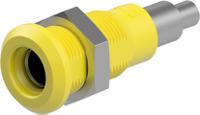 643042-24 Staubli Yellow Socket Test Socket, Solder Termination, 25A, 30V ac, Nickel Plating