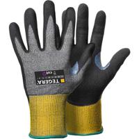8807-7 Tegera TEGERA Black, Yellow CRF Technology, Fibreglass Thread, HPPE, Nylon, Spandex Work Gloves, Size 7, Nitrile,