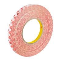 7100276858 3M GPT-020P Transparent Double Sided Adhesive Square, 0.2mm Thick, Acrylic Backing, 19mm x 50m