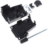 mhdssk-p-9-l-k MH Connectors MHDSSK-T/P Series ABS Angled, Straight D Sub Backshell, 9 Way, Strain Relief