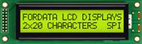 fc2002d01-fhyybw-51se Fordata FC2002D01-FHYYBW-51SE FC Alphanumeric LCD Alphanumeric Display, Green, Yellow on Yellow-Green, 2 Rows by 20